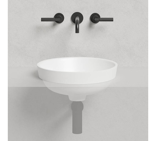 Раковина накладная Salini Marea 41.5х41.5х16 см S-Stone белый матовый 1802203M