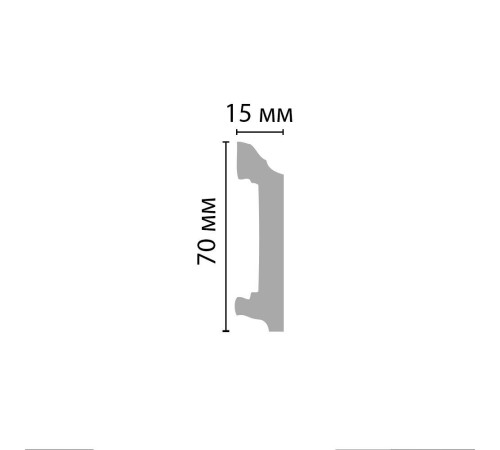 Плинтус напольный DECOMASTER A025 70х15х2000 мм A025