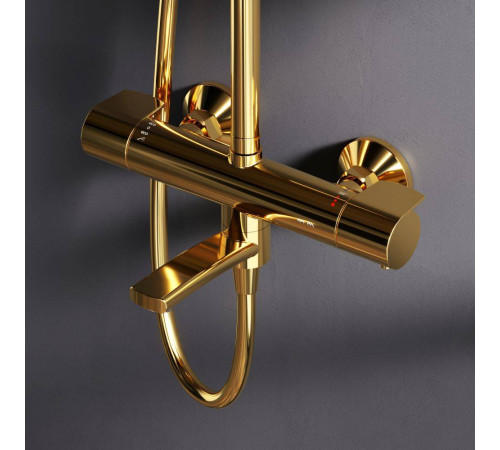 Душевая система AM.PM X-Joy с термостатом золото F0785A599