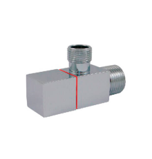 Кран Schlosser Square DN15 1/2 x 1/2 НР/НР хромированный 606000052