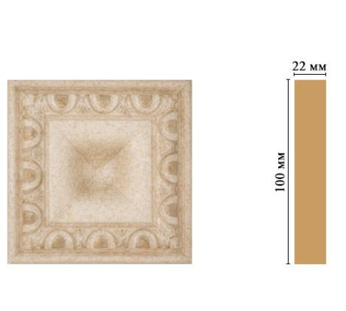 Вставка декоративная DECOMASTER D207-18D 100х100х22 мм D207-18D