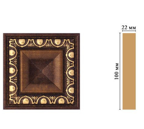 Вставка декоративная DECOMASTER D207 100x100x22 мм D207-56