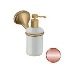 Дозатор жидкого мыла Daniel Revival подвесной керамика белый/медь REDI954 vr 64