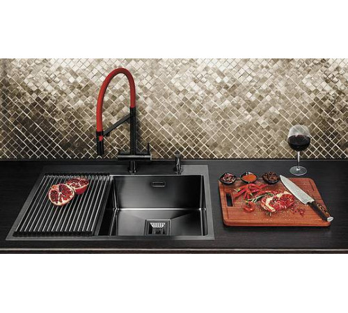 Смеситель для кухни Omoikiri Kanto-GM выдвижной излив под фильтр вороненая сталь 4994013