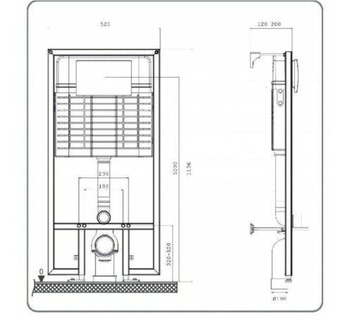 Система инсталляции для подвесного унитаза BETTOSERB Sava Fix Slim 40006456