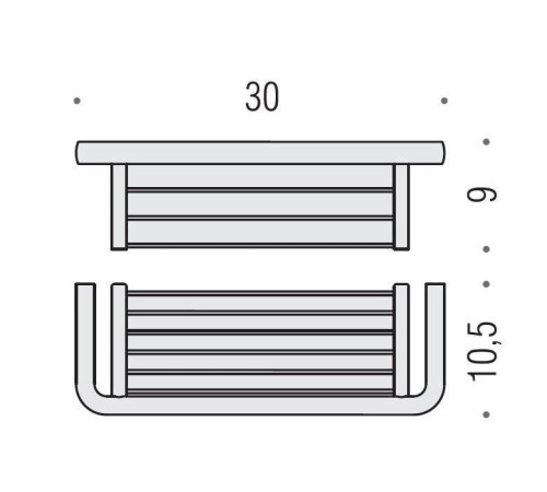 Полочка металлическая Colombo Design Lulu 30 см PVD золото B6232.HPS