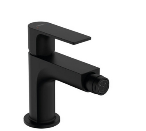 Смеситель для биде Hansgrohe Rebris E однорычажный с донным клапаном черный матовый 72211670