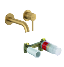 Смеситель для раковины Kludi BOZZ SET встраиваемый золото брашированное 38244N076S