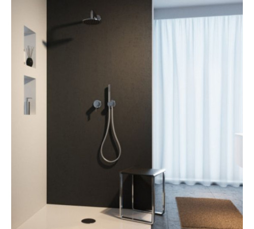 Душевой комплект KEUCO IXMO с квадратным верхним душем и смесителем хром 59603 010002