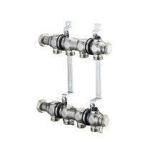 Распределительный коллектор Oventrop Multidis SH 8 контуров 1 x 3/4 EK нержавеющая сталь 1407158