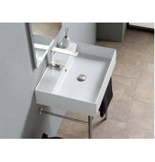 Раковина Scarabeo Teorema 2.0 600x460x145 мм 1 отверстие цвет белый 5105