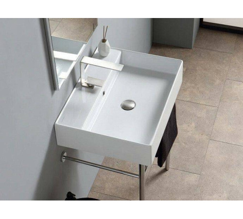 Раковина Scarabeo Teorema 2.0 600x460x145 мм 1 отверстие цвет белый 5105