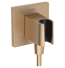 Шланговое подключение с держателем hansgrohe Fixfit Porter E шлифованная бронза 26889140