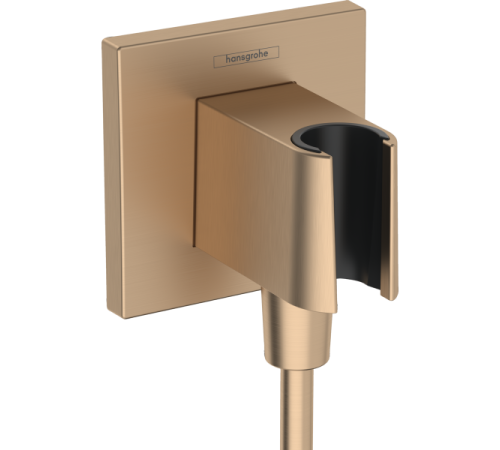 Шланговое подключение с держателем hansgrohe Fixfit Porter E шлифованная бронза 26889140