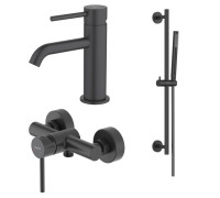 Набор смесителей 3 в 1 Aquanet Европа AQ1331MB (AQ1310MB+AQ1360MB+AQ2012MB) AQ1331MB