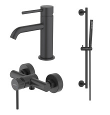 Набор смесителей 3 в 1 Aquanet Европа AQ1331MB (AQ1310MB+AQ1360MB+AQ2012MB) AQ1331MB