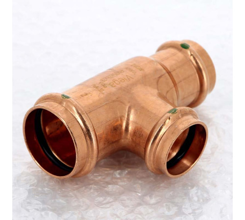 Тройник пресс медный Viega Profipress 35x28x28 мм 324896