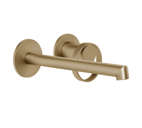 Смеситель для раковины настенный Gessi Anello Warm Bronze Brushed PVD 63383#726