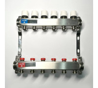 Коллекторная группа WATTS HKV-T 1 x 6 выходов 3/4 EK из нержавеющей стали 451W4306