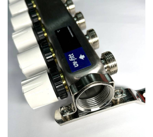 Коллекторная группа WATTS HKV-T 1 x 6 выходов 3/4 EK из нержавеющей стали 451W4306