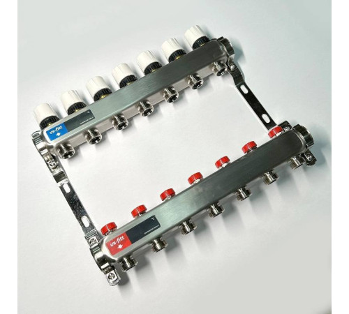 Коллекторная группа WATTS HKV-T 1 x 7 выходов 3/4 EK из нержавеющей стали 451W4307