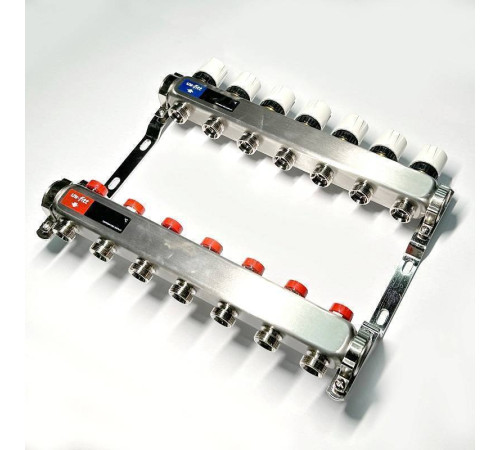 Коллекторная группа WATTS HKV-T 1 x 7 выходов 3/4 EK из нержавеющей стали 451W4307