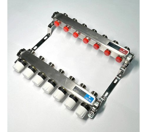 Коллекторная группа WATTS HKV-T 1 x 7 выходов 3/4 EK из нержавеющей стали 451W4307