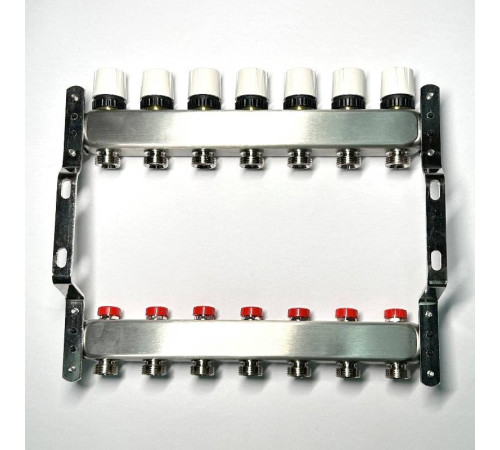 Коллекторная группа WATTS HKV-T 1 x 7 выходов 3/4 EK из нержавеющей стали 451W4307