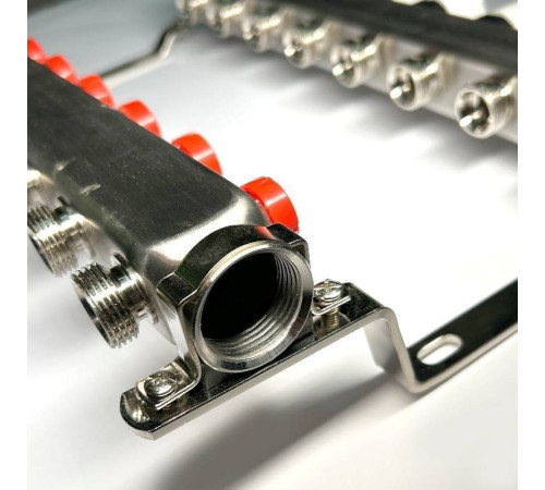 Коллекторная группа WATTS HKV-T 1 x 8 выходов 3/4 EK из нержавеющей стали 451W4308