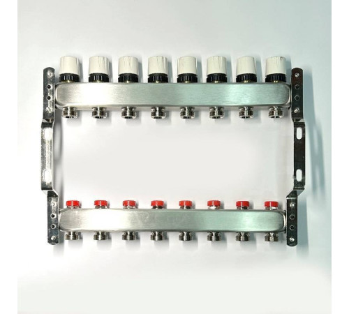 Коллекторная группа WATTS HKV-T 1 x 8 выходов 3/4 EK из нержавеющей стали 451W4308