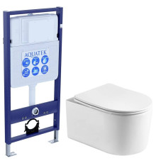 Комплект инсталляции AQUATEK МИЯ Т с унитазом AQ2004T-00 и сиденьем soft-close INS-0000012/AQ2004T-00