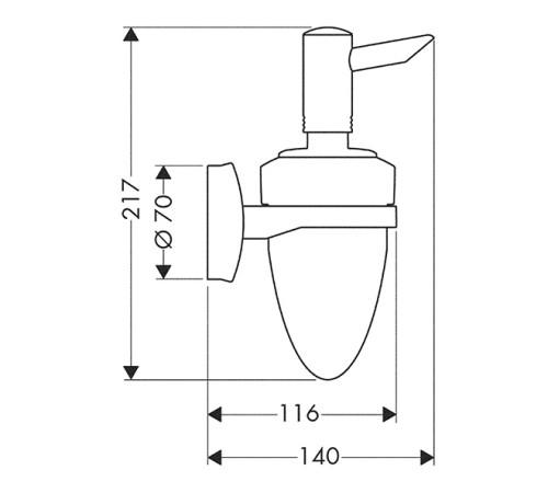 Дозатор для жидкого мыла Axor Mondaro 41019000
