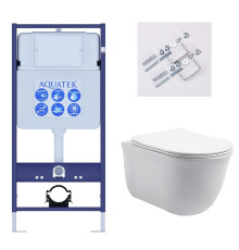 Комплект инсталляция AQUATEK Standard INS-0000012 крепеж KKI-0000002 унитаз КЛАССИК AQ1111-00 КЛАССИК-KKI
