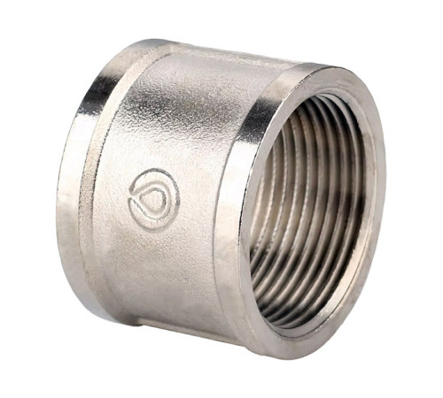 Муфта резьбовая Gappo латунная ВР-ВР 1 никелированная G2201