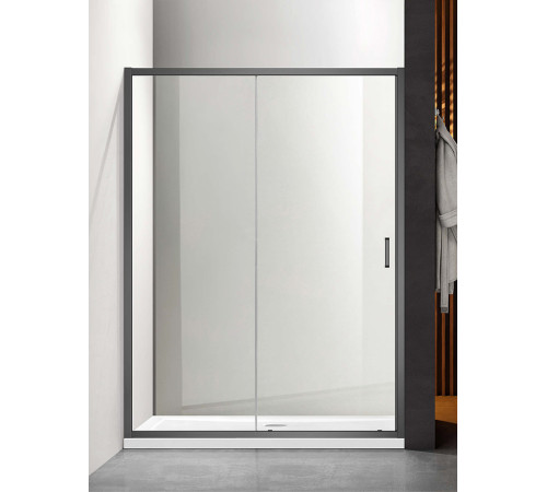 Душевая дверь Aquanet Aria раздвижная 1000x2000 мм оружейная сталь прозрачное стекло AQ ARI RA 10020GM