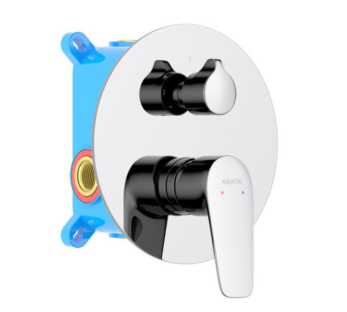 Смеситель для ванны Aquanet Бетта скрытого монтажа 2 режима хром AQ1146CR