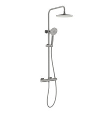 Душевая система с термостатом Aquatek Европа 220 мм оружейная сталь AQ2343BGM