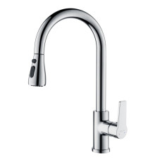 Смеситель для кухни Aquanet Лугано с вытяжным изливом 2jet хром AQ1784CR