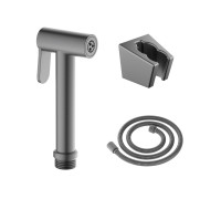 Гигиенический душ со шлангом 120 см и держателем Aquanet оружейная сталь AQ2054BGM