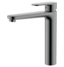 Смеситель для раковины Aquanet Ника высокий 190 мм без донного клапана оружейная сталь AQ1804BGM