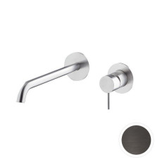 Смеситель для раковины Newform X-STEEL 316 встраиваемый излив 239 мм PVD Brushed gun metal 69630EX.59.064