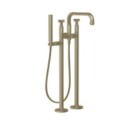 Смеситель для ванны Gessi Inciso напольный с ручным душем Brushed Brass PVD 58129#727