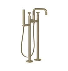 Смеситель для ванны Gessi Inciso напольный с ручным душем Brushed Brass PVD 58129#727