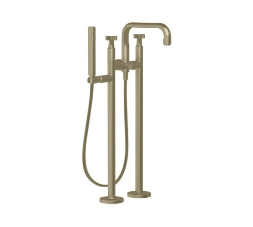 Смеситель для ванны Gessi Inciso напольный с ручным душем Brushed Brass PVD 58129#727