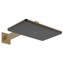 Верхний душ hansgrohe Raindance Alive S 214х343 мм 2 режима с кронштейном 390 мм бронза 24550140