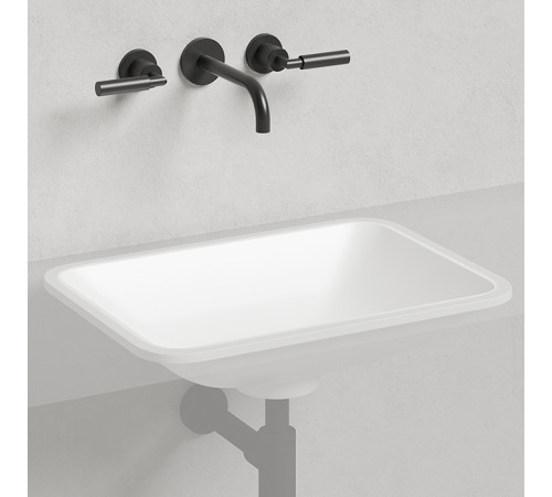 Раковина встраиваемая снизу Salini Marea 06 55х40х13.4 см S-Sense белый глянцевый 1802106G