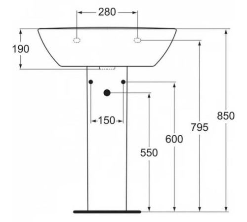 Пьедестал для раковины Ideal Standard Ocean W306201