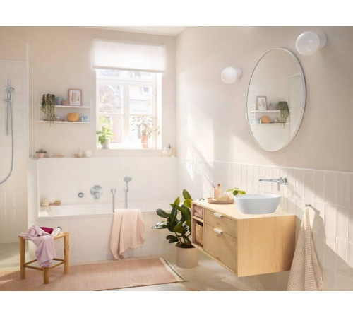Смеситель для раковины настенный hansgrohe Rebris S внешняя часть 2 отверстия 72528000