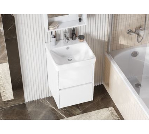 Комплект AQUATON Сканди 45 тумба Белый, раковина Адриана 45 1A2516K0SD010