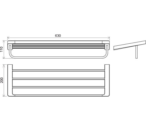 Полотенцедержатель тройной RAVAK 10° TD 330.00 66 см X07P327